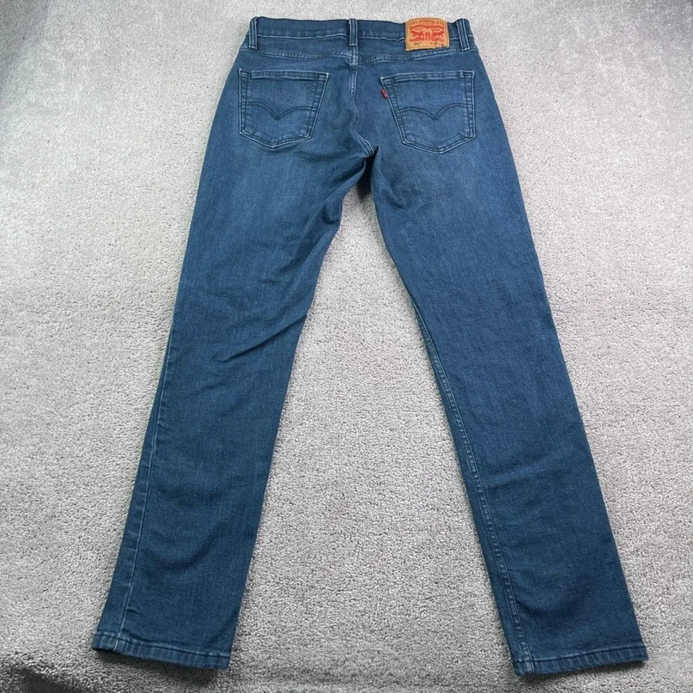 Levis Jeans Mens 34x32 (Fits 32x31) Blue 511 Slim Fit Straight Stretchy Denim
